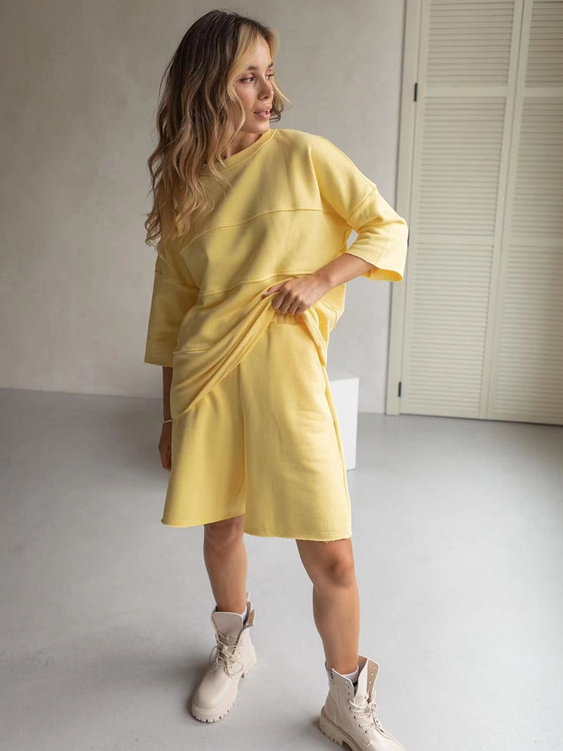 Remy Patchwork Shorts Set