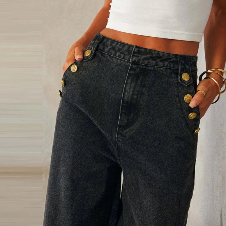 Adryana Denim Waistcoat Set