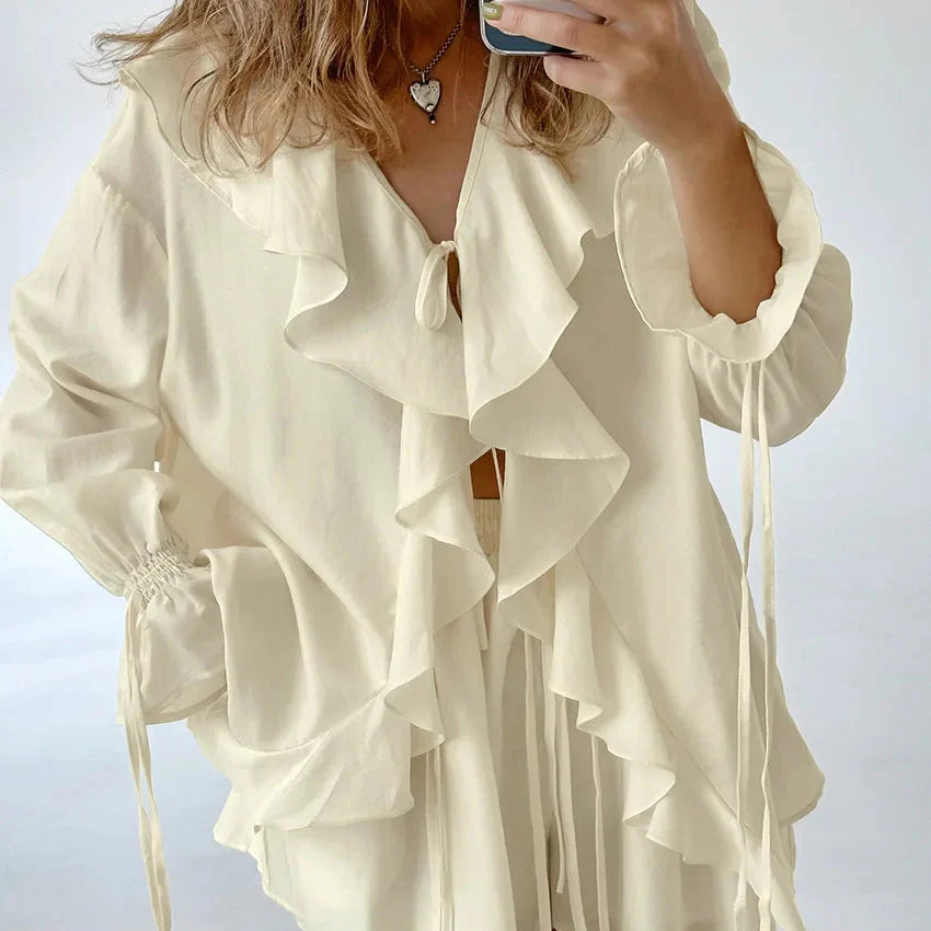 Edith Ruffled Shorts Set