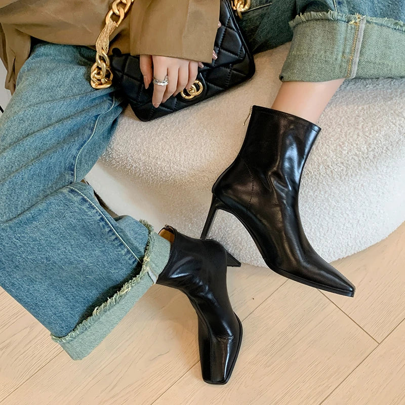 Magda Leather Ankle Boots