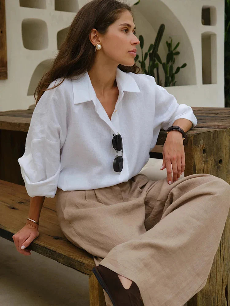 No Time To Chat Linen Shirt