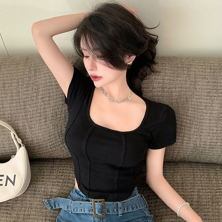 Aria Solid Crop Top