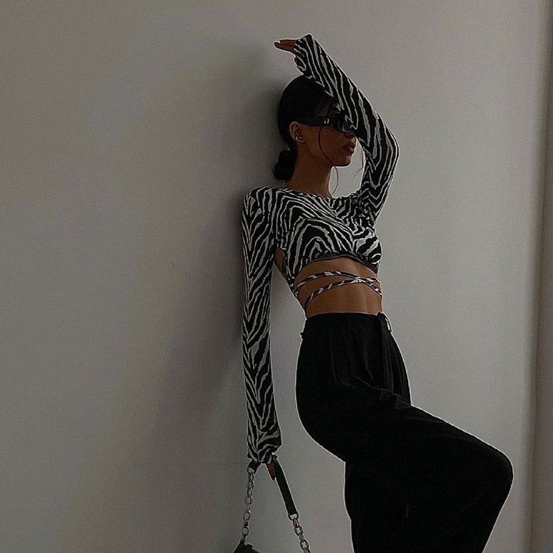 Amelia Backless Lace Up Top