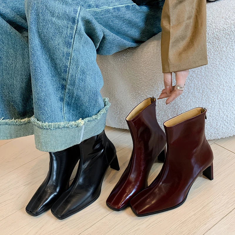 Magda Leather Ankle Boots