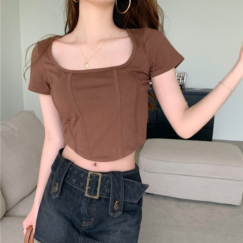 Aria Solid Crop Top
