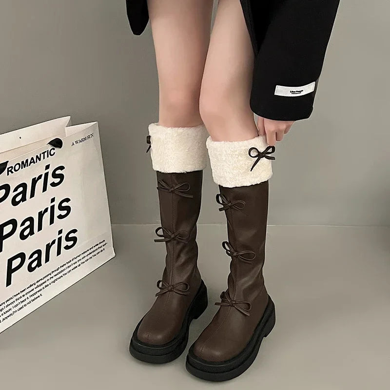 Rae Butterfly Knot Knee High Boots
