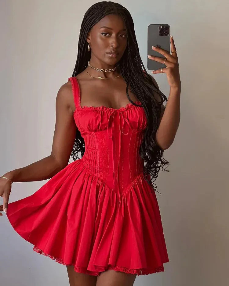 Rustic Romance Corset Mini Elegance Dress