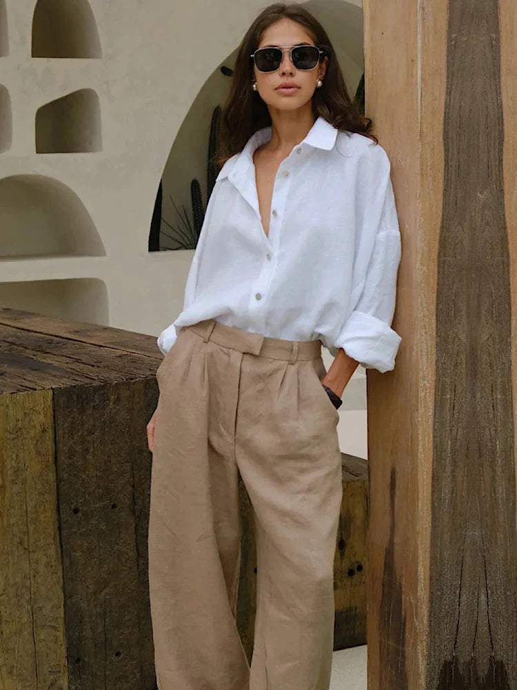 No Time To Chat Linen Shirt