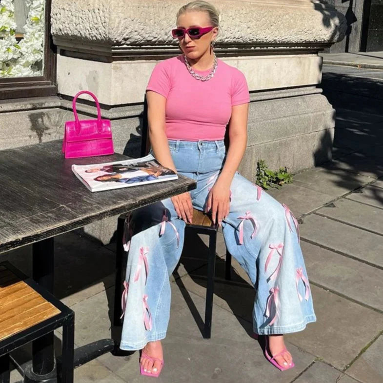 The Final Bow Down Wide Leg Jeans