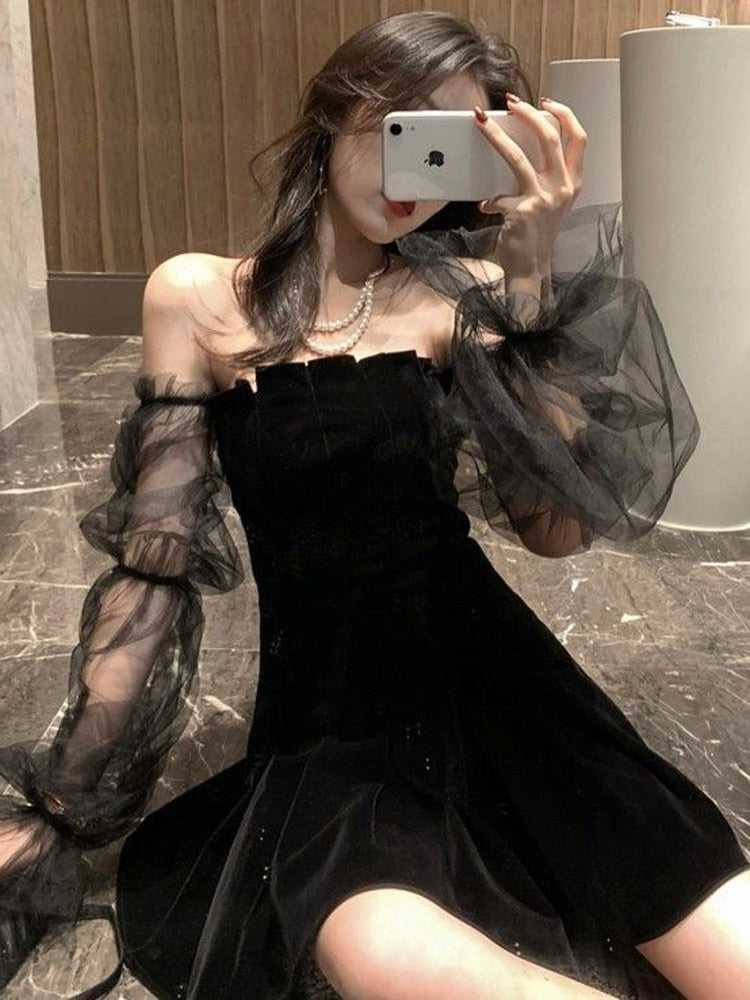 Braise Off Shoulder Mini Dress