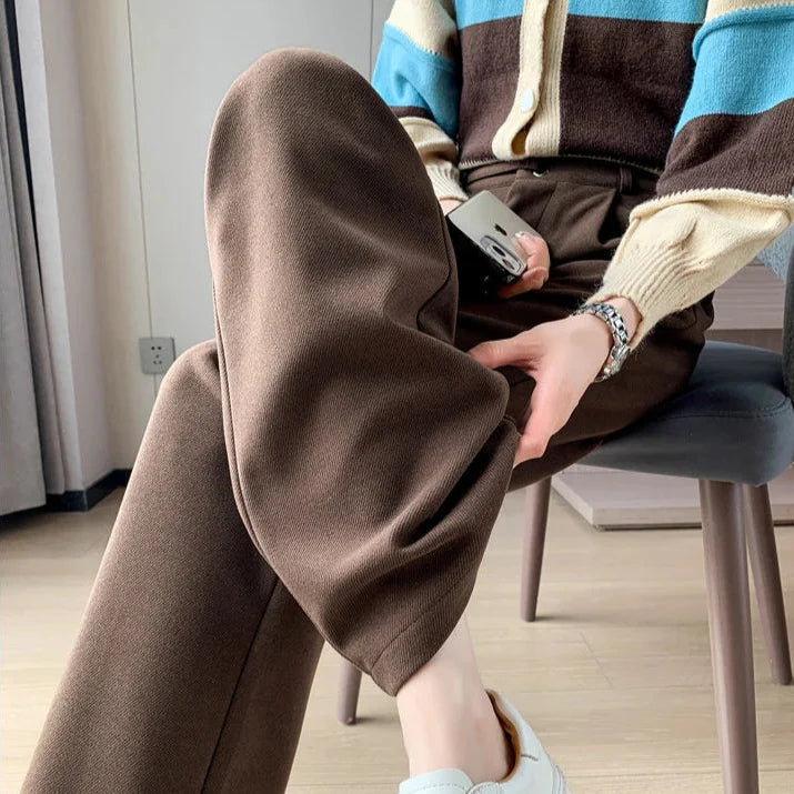 Katja Woolen Wide Leg Trousers