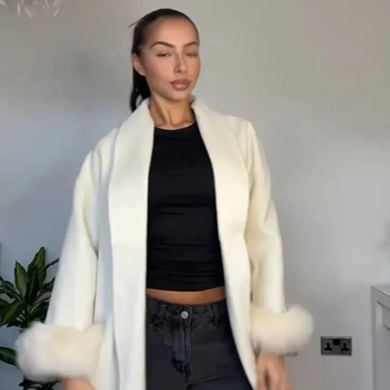 All Fur It Faux Fur Woolen Coat