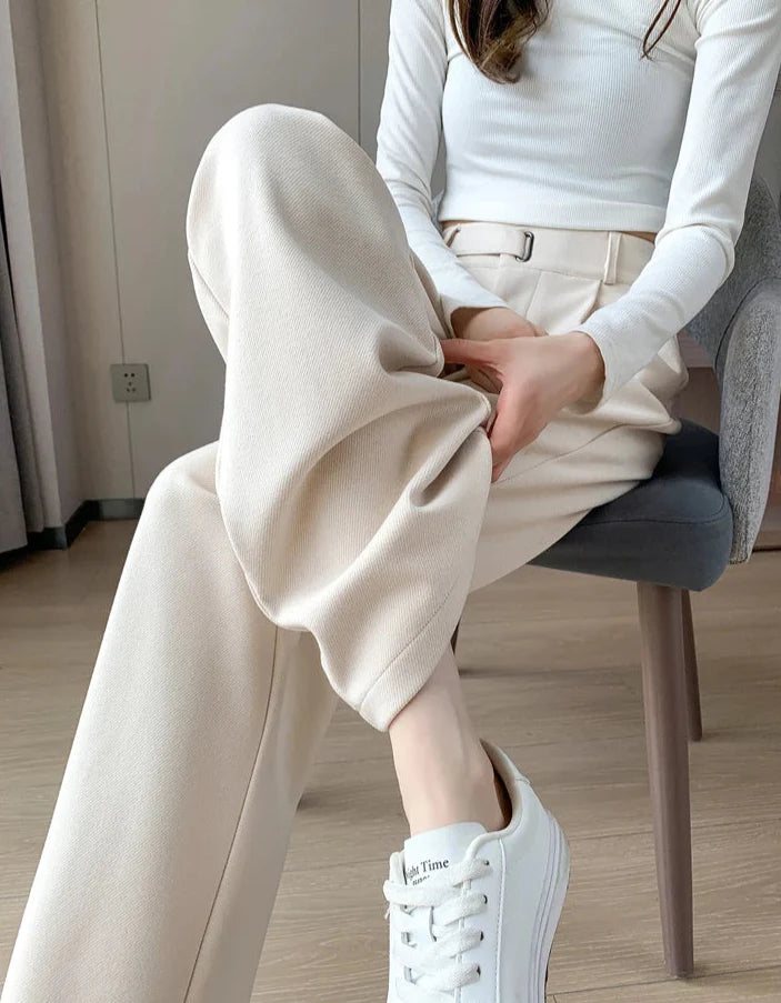 Katja Woolen Wide Leg Trousers