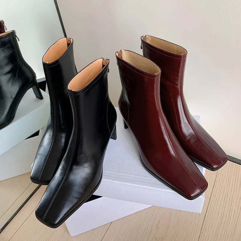 Magda Leather Ankle Boots