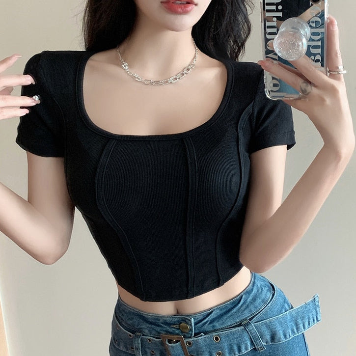 Aria Solid Crop Top