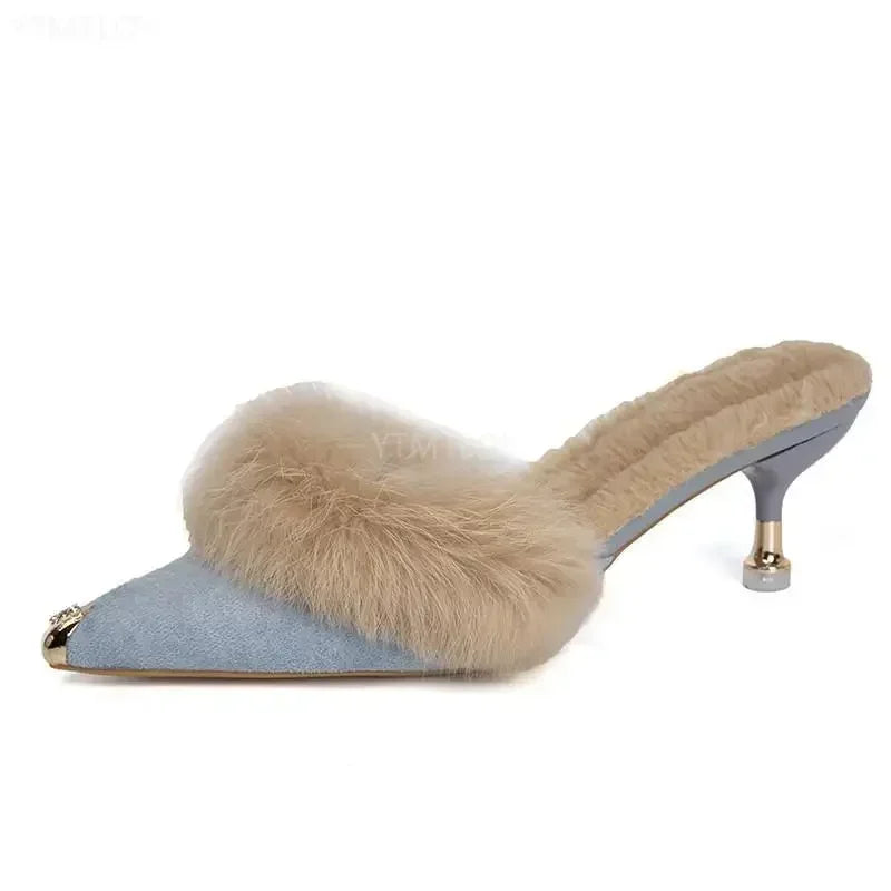 Orelia Denim pointed Toe Heels