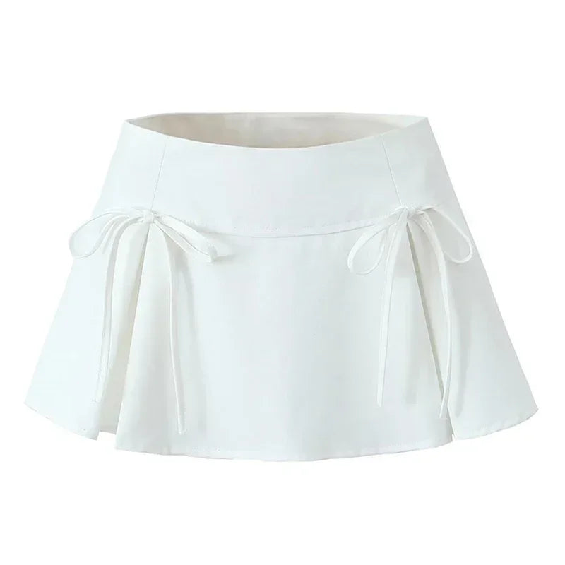 Playful Distraction Box Pleated Bow Skirt