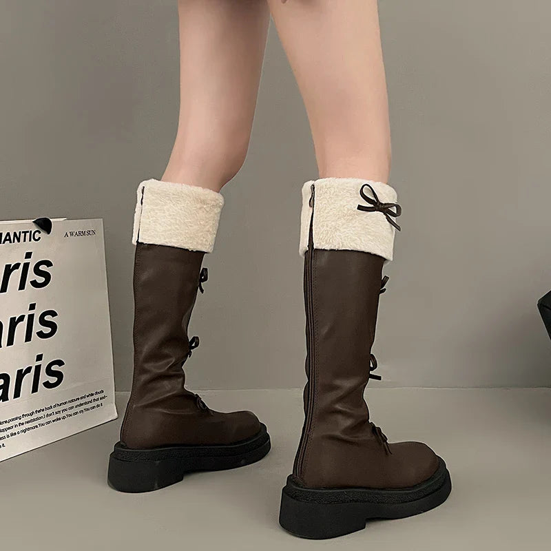 Rae Butterfly Knot Knee High Boots