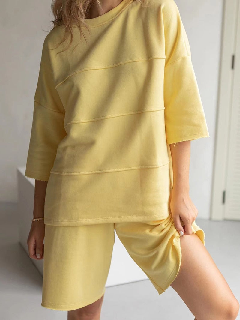 Remy Patchwork Shorts Set