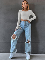 Coralie Waffle Knit Crop Top