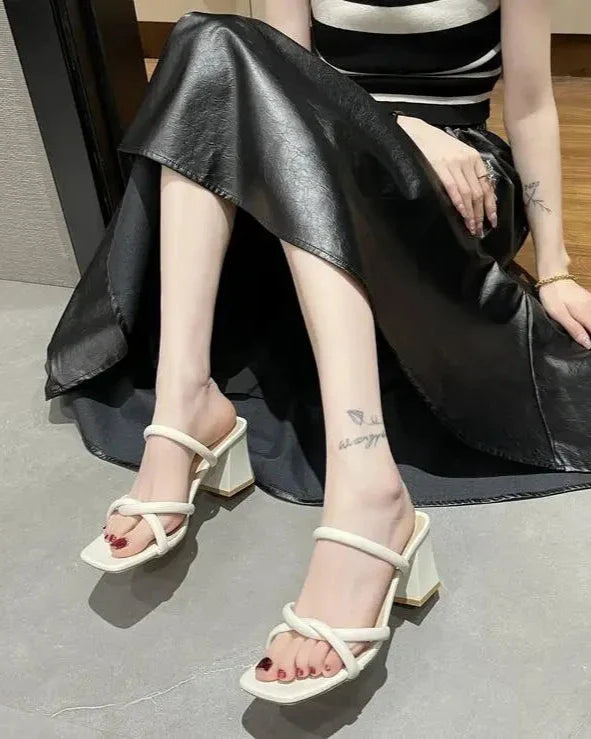 Trina Square Toe Heels