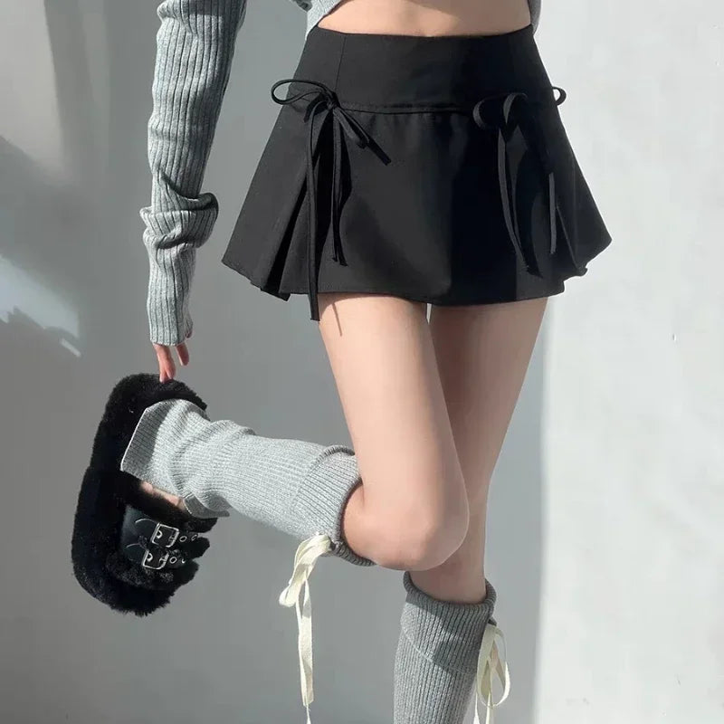 Playful Distraction Box Pleated Bow Skirt