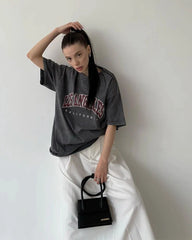 Acid Washed Print TShirt Vintage Tops