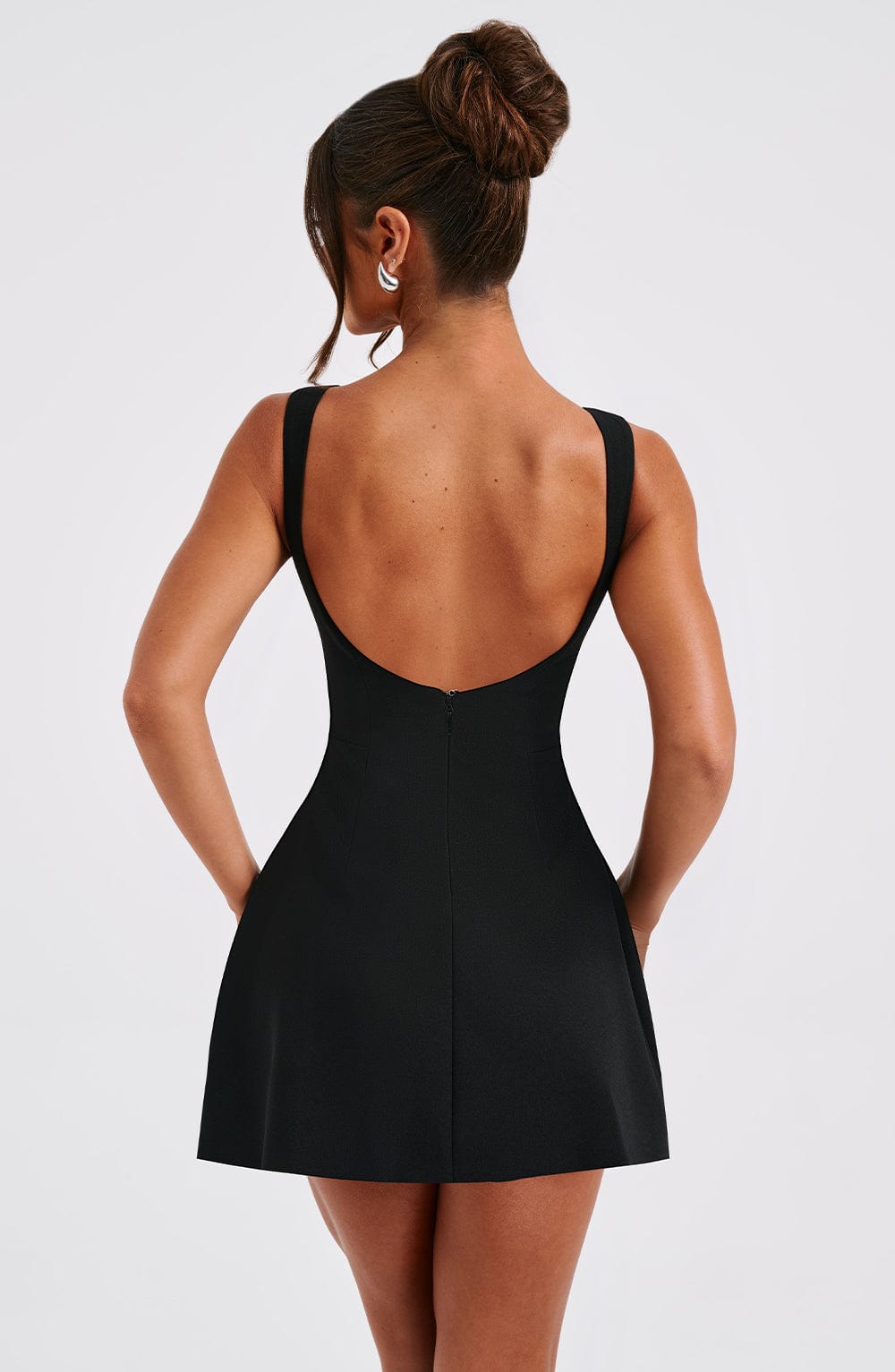 babyboo alana mini dress Black Crepe Bubble Skirt Bubble shape skirt Alana Mini Dress - Wine