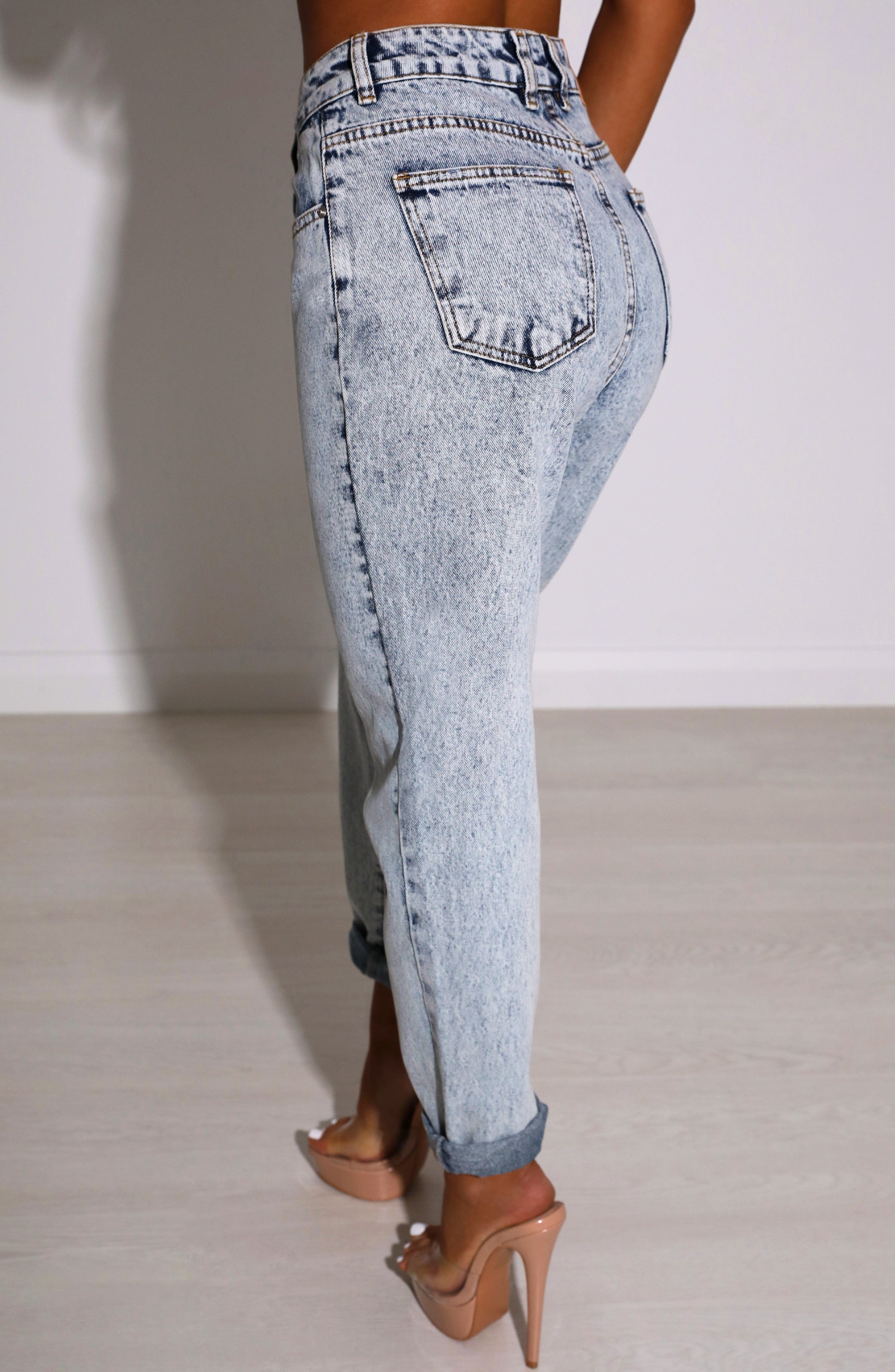 Ali Boyfriend Jeans - Acid Blue