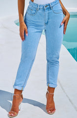 Ali Boyfriend Jeans - Light Blue