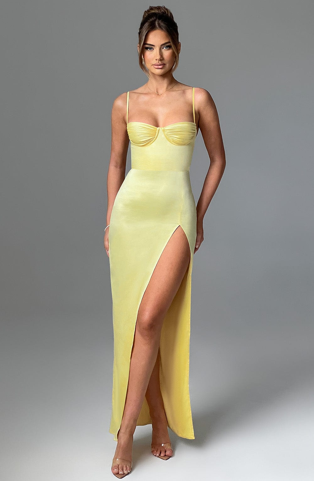 Alora Maxi Dress - Lemon Selfyy Alora Maxi Dress - Lemon Selfyy