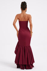 Angelina Maxi Dress - Burgundy