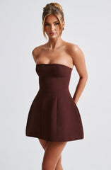 Asha Mini Dress - Brown