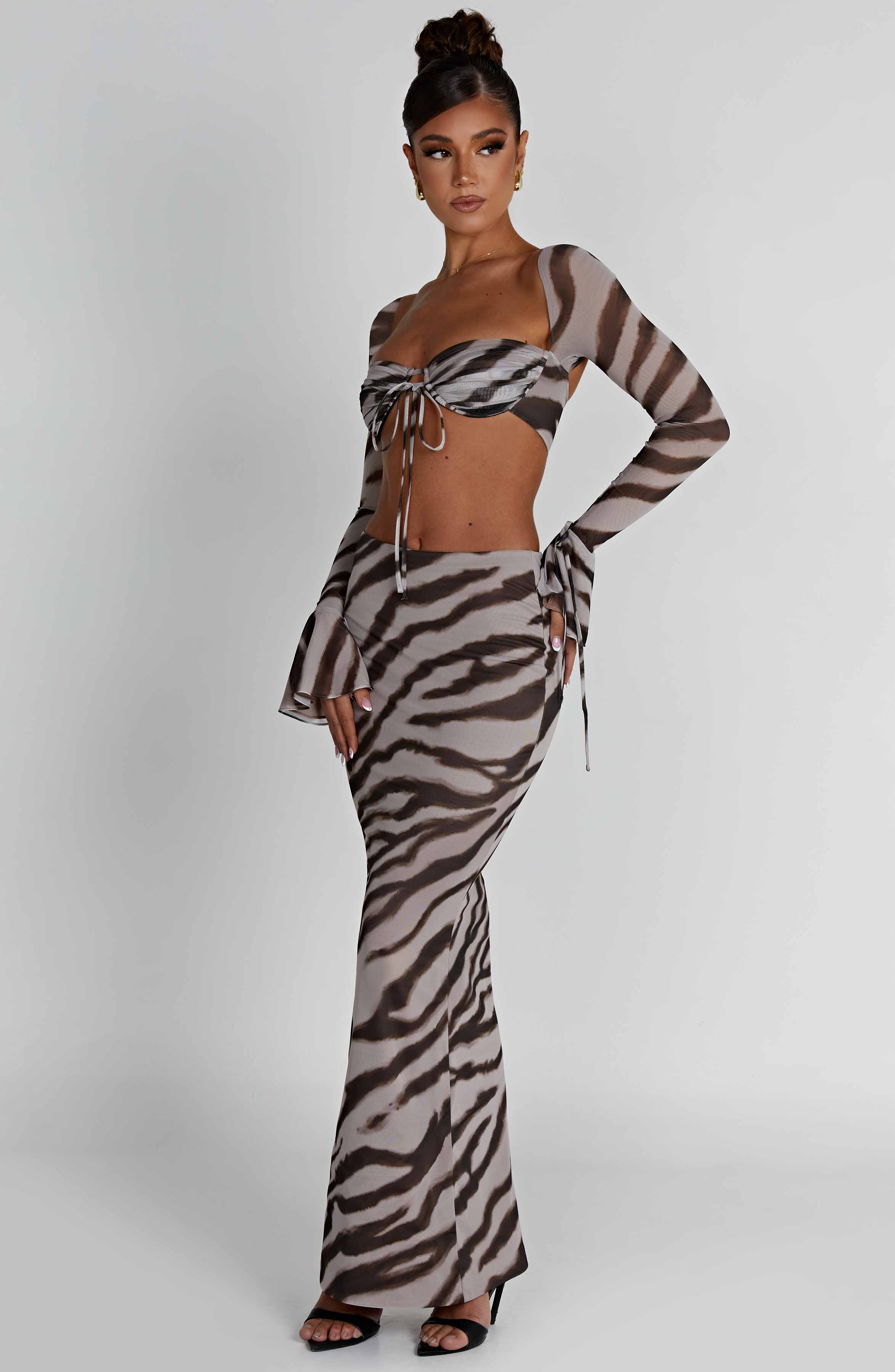 Astrid Maxi Skirt - Zebra Print