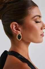 Azra Earrings - Black/Gold