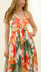Tie-Up Maxi Dress