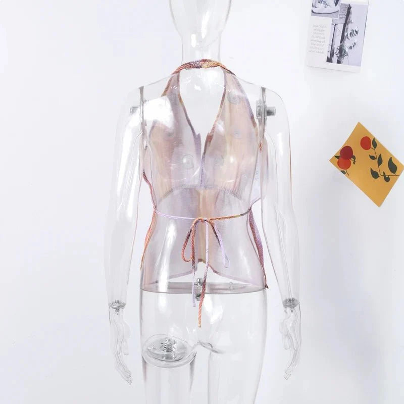 Backless Slim Fit Halter Tank Top