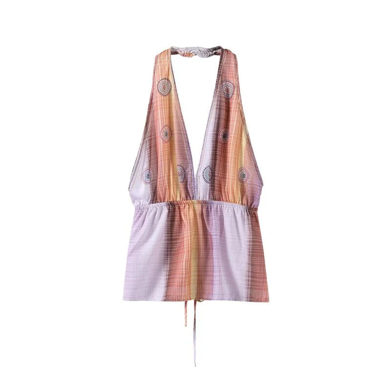 Backless Slim Fit Halter Tank Top