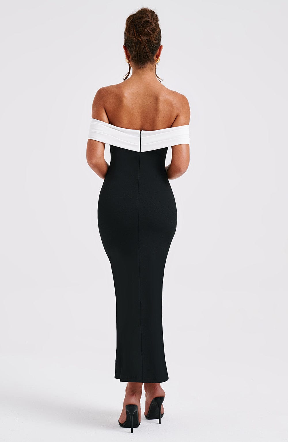 Bex Midi Dress - Black/White