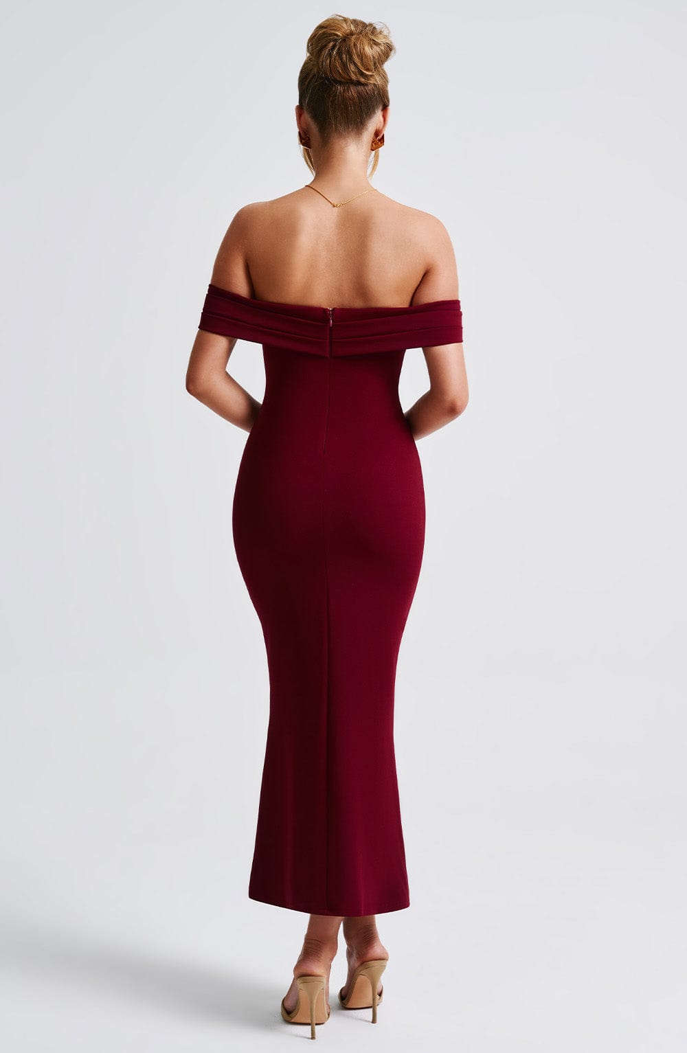 Bex Midi Dress - Burgundy