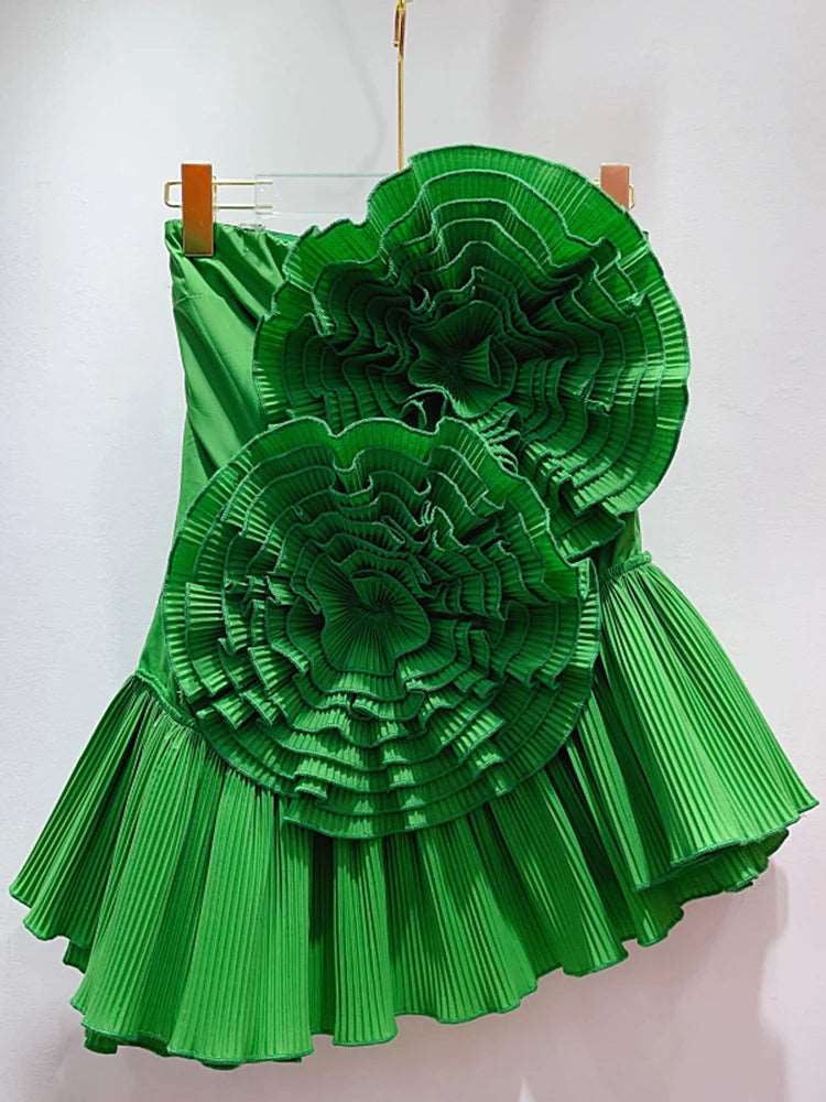 Big 3D Flower Classy Stretchy Tops