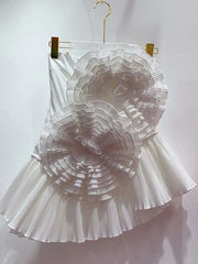 Big 3D Flower Classy Stretchy Tops