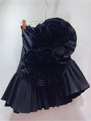 Big 3D Flower Classy Stretchy Tops