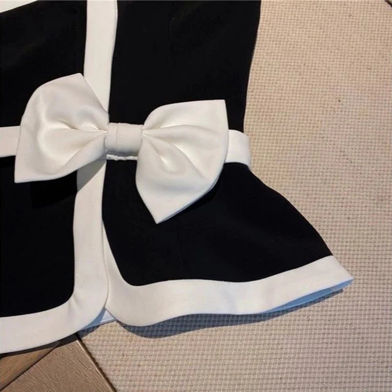 Black Off the Shoulder Bow Tank Top