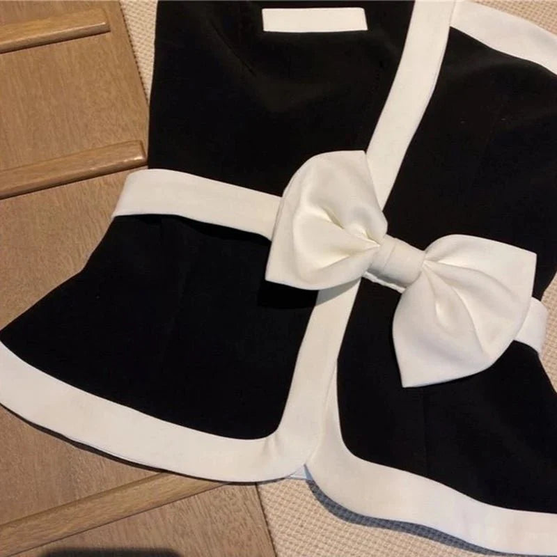 Black Off the Shoulder Bow Tank Top