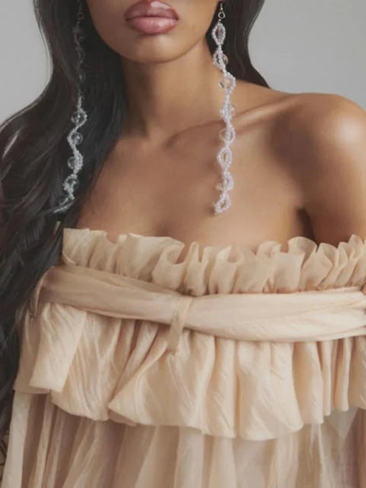 Boho Chic Lace-Up Blouse