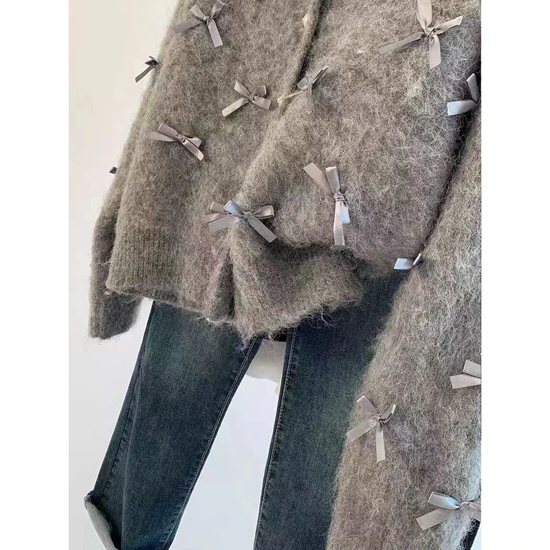 Bow Knitted Cardigan