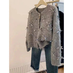Bow Knitted Cardigan