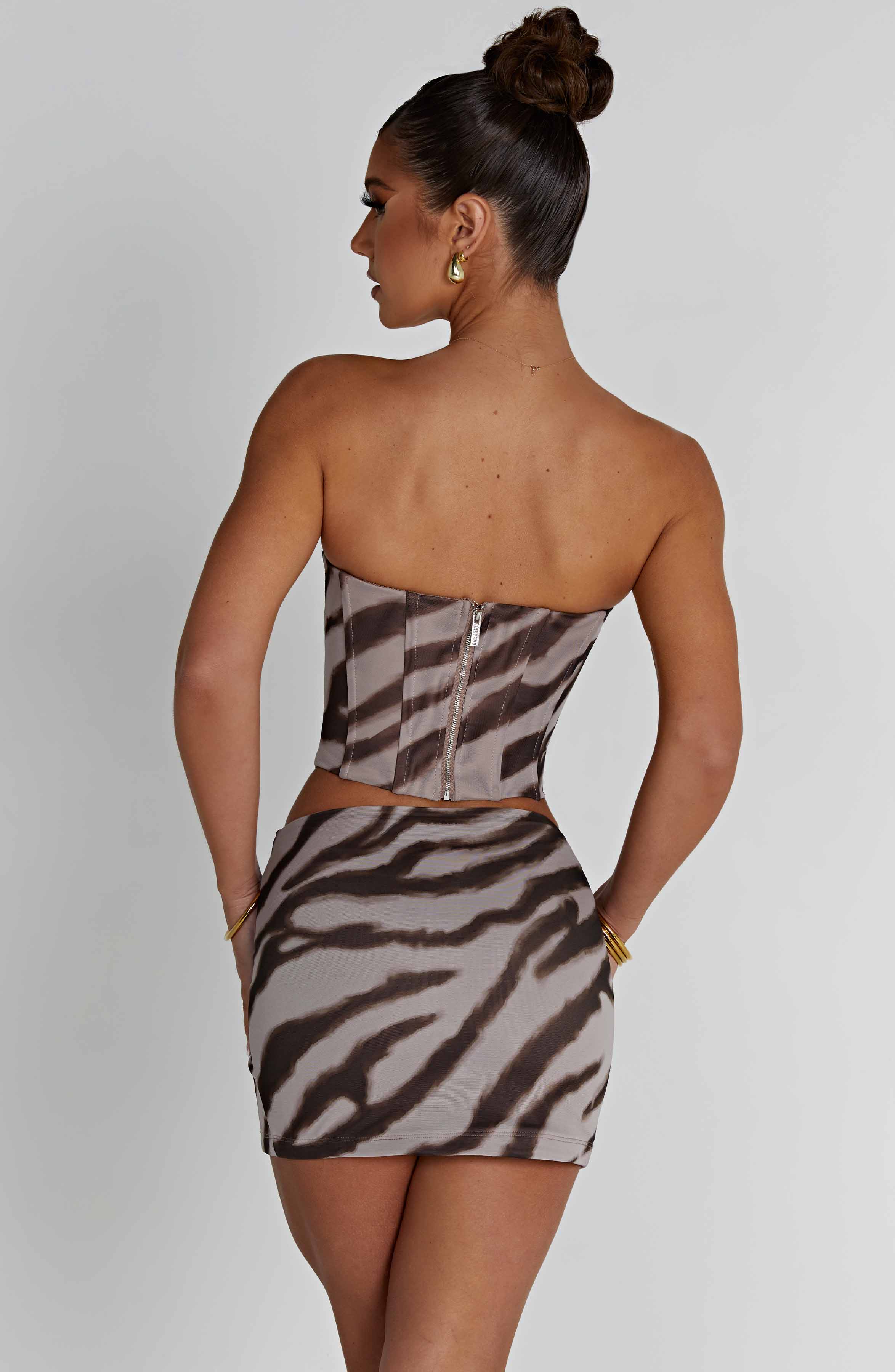 Cami Corset - Zebra Print