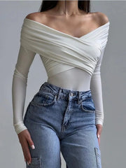 Casual High-Stretch Patchwork Top